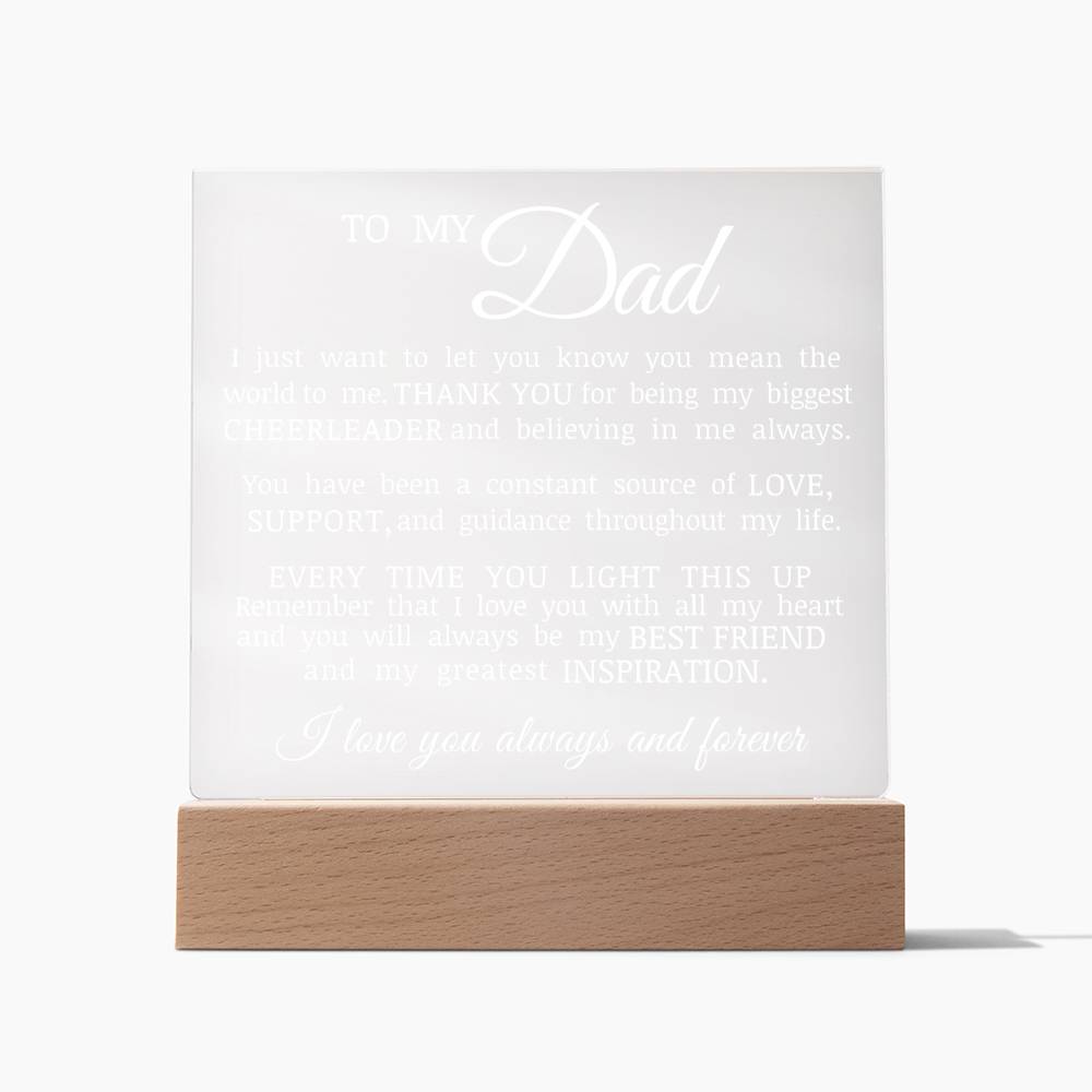 To My Dad, Acrylic Plaque