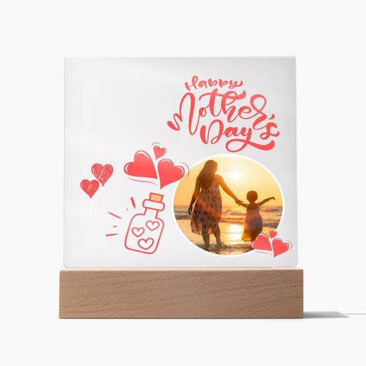 Happy Mothers Day Gift, Acrylic Square Plaque
