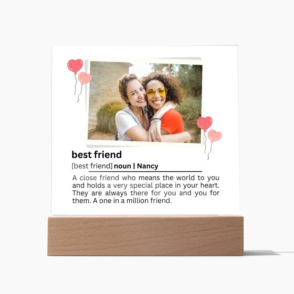 Customized Best Friend Plaque, Acrylic Square Plaque