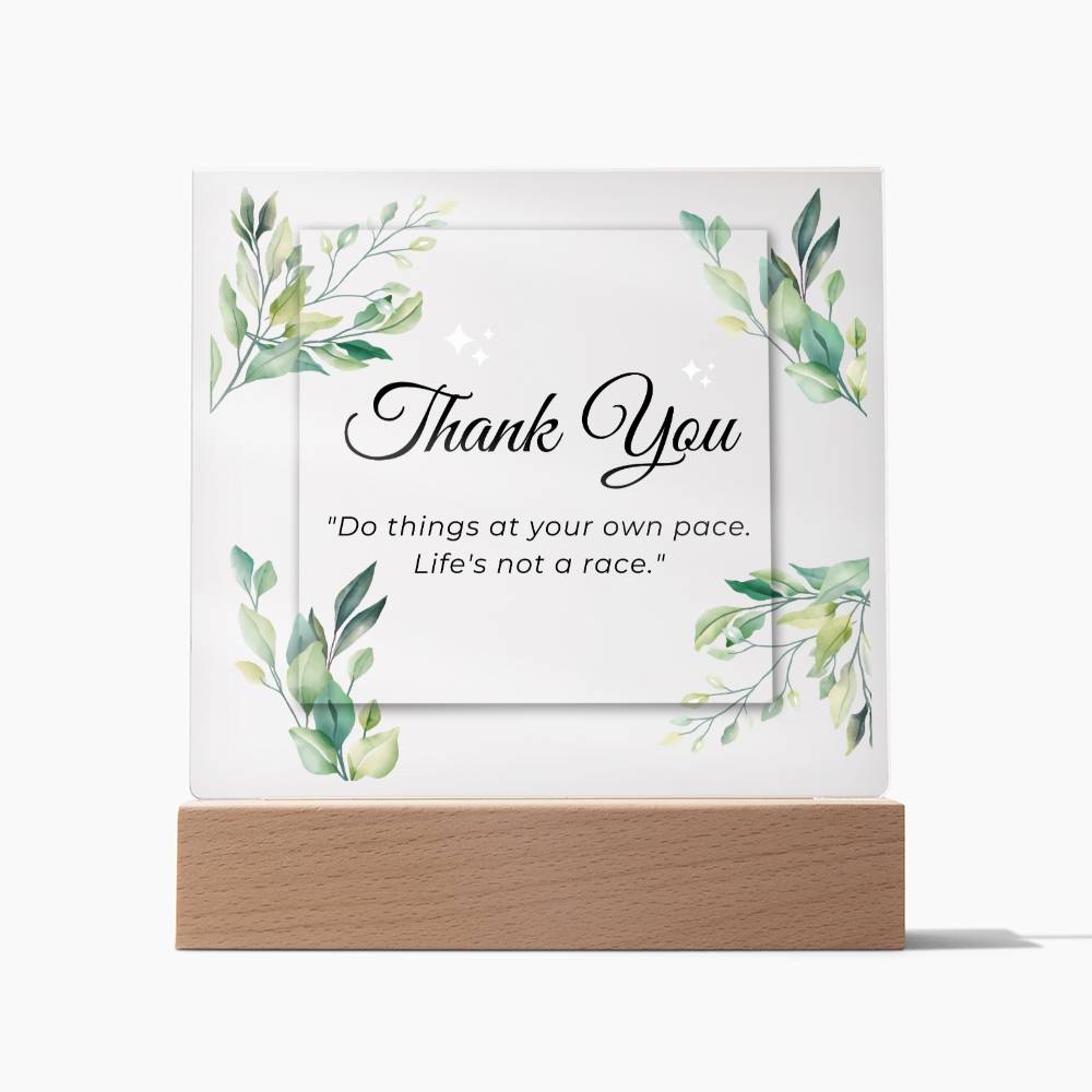 Thank You Appreciation Gift, Acrylic Square Plaque