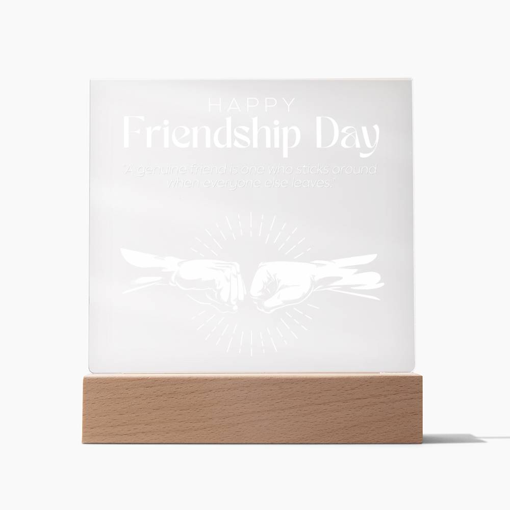 Happy Friendship Day Gift, Acrylic Square Plaque