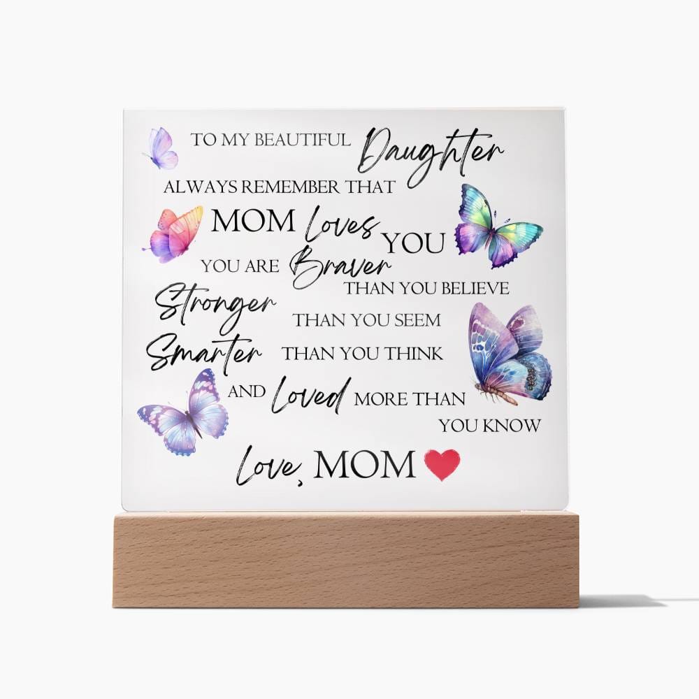 Mom Loves You Acrylic Plaque