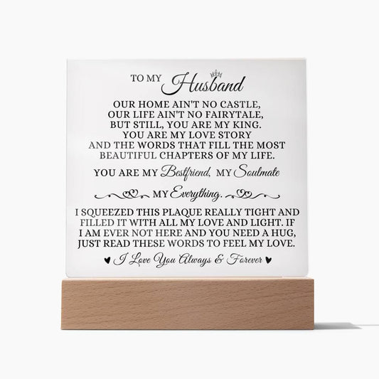 To My Husband - You Are My King - Acrylic Plaque
