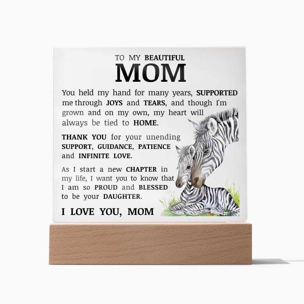 To My Beautiful Mom, Acrylic Plaque
