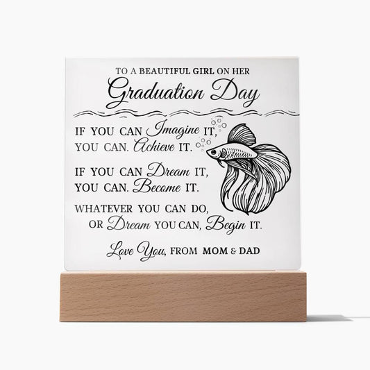 Graduation Gift for Her, Acrylic Plaque