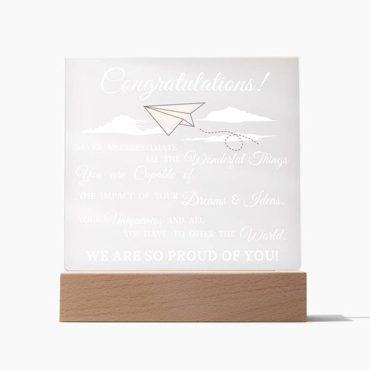 Graduation Gift, Acrylic Plaque