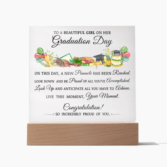 Graduation Gift for Her, Acrylic Plaque