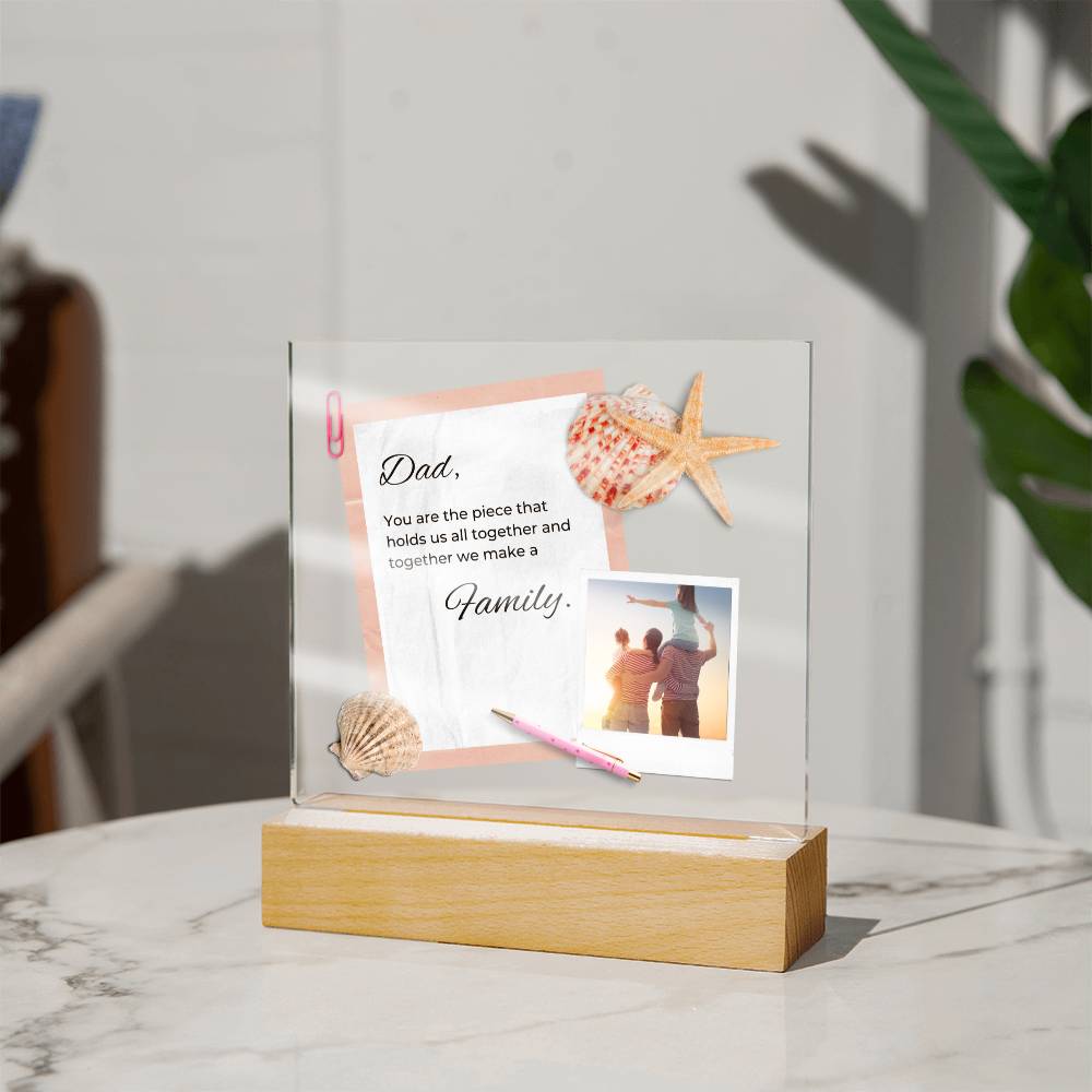 Custom Dad Plaque, Acrylic Square Plaque