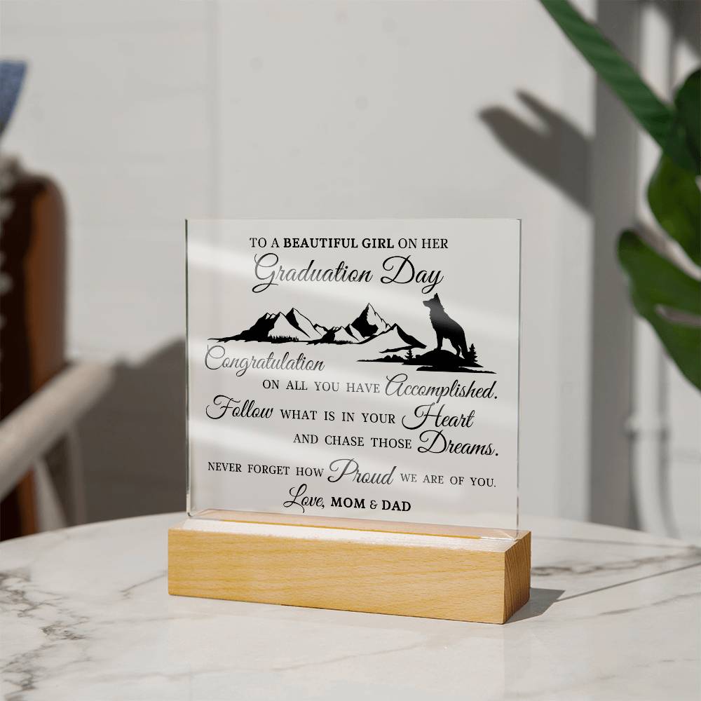 Graduation Gift for Her, Acrylic Plaque