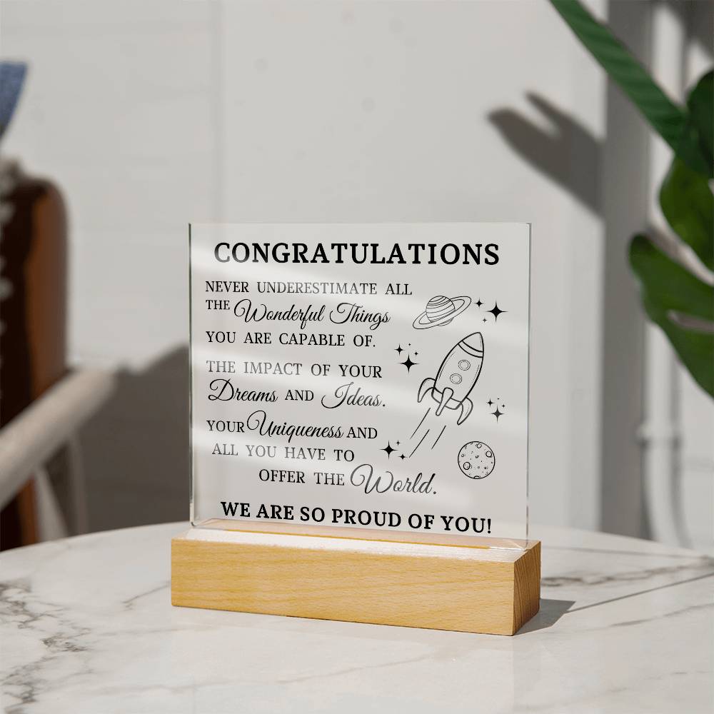 Graduation Gift, Acrylic Plaque