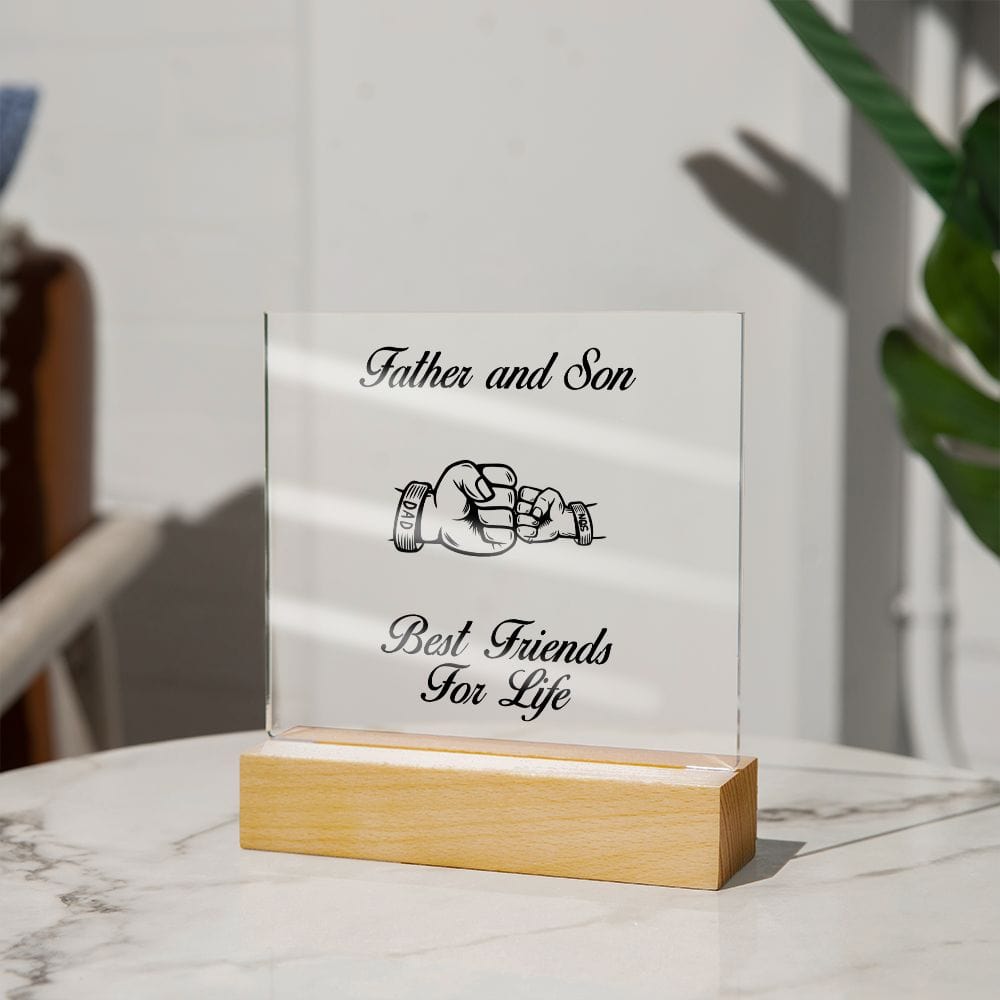 Father and Son Gift, LED Acrylic Plaque