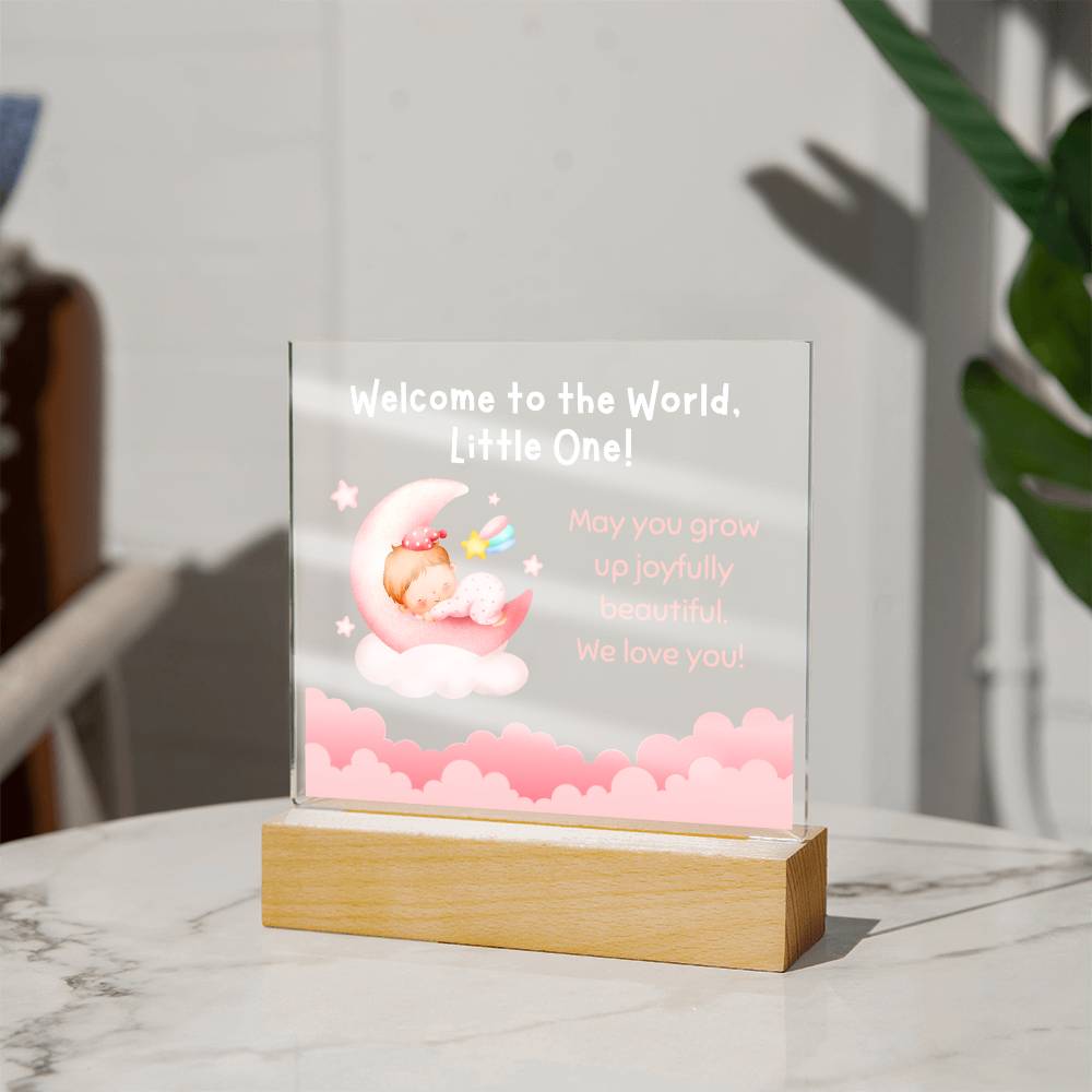 Baby Shower Gift, Acrylic Square Plaque, New Baby Gift, Pregnancy Gift, For New Parents, Unique Cute Presents for Newborn
