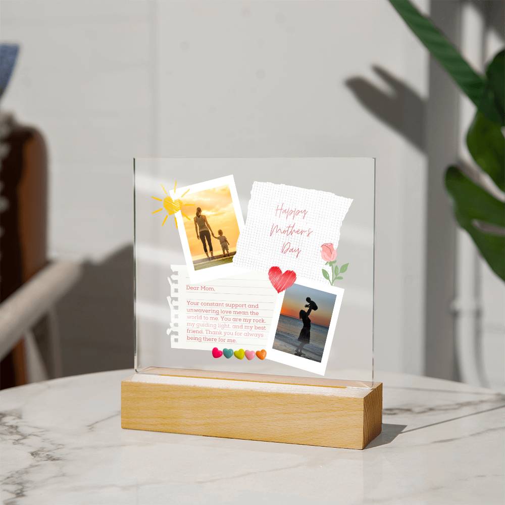 Mothers Day Gift, Acrylic Square Plaque