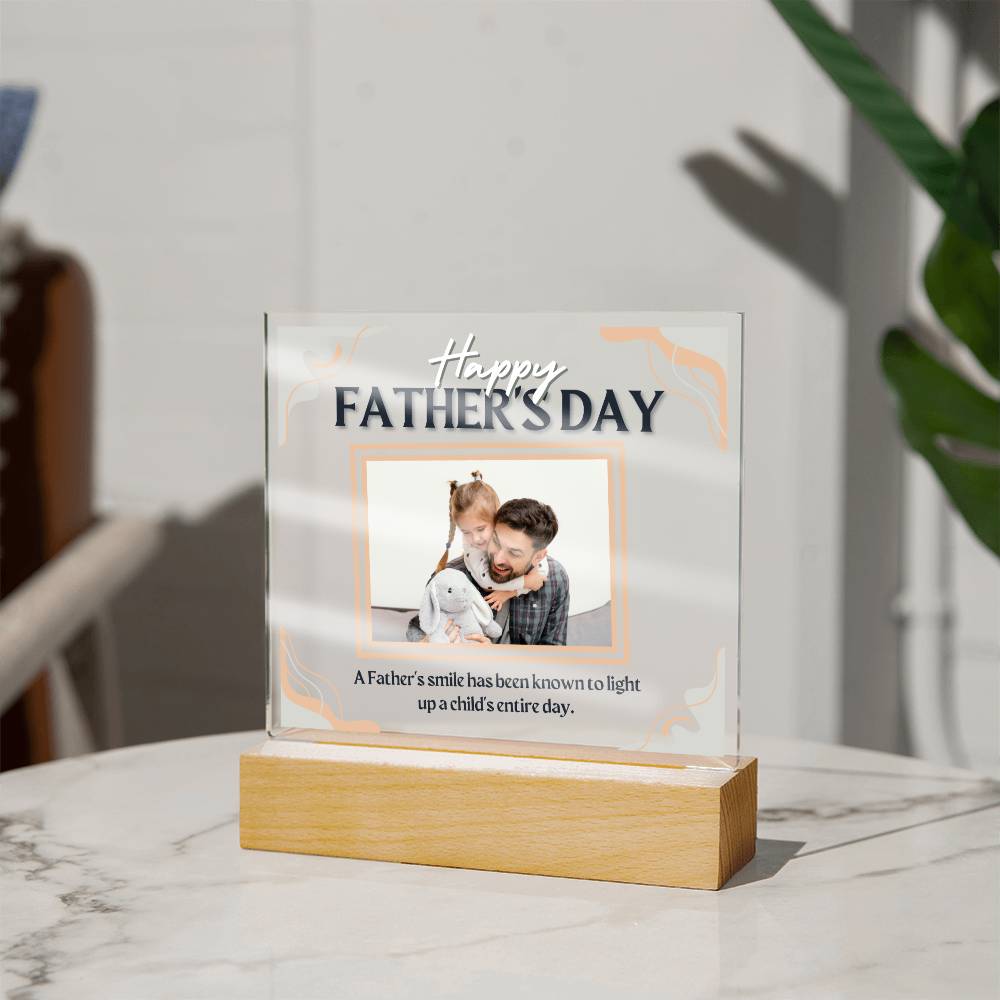 Happy Father's Day Gift, Acrylic Square Plaque