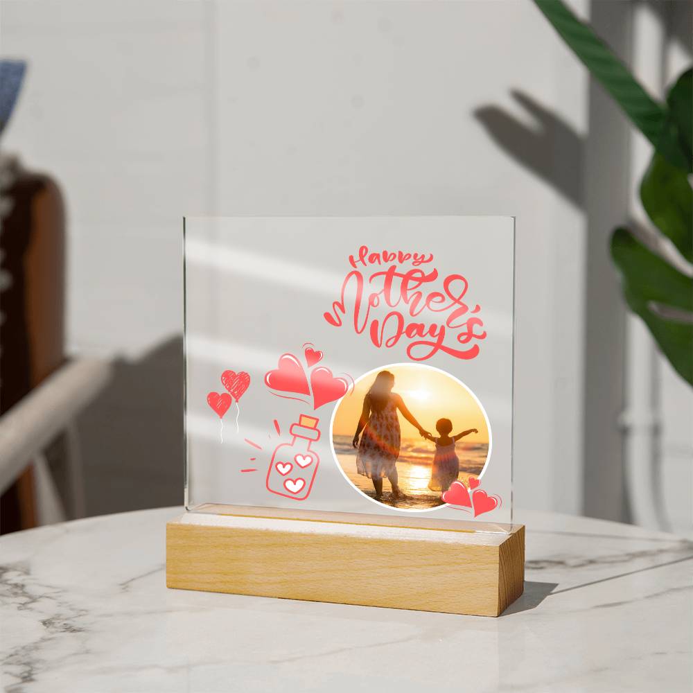 Happy Mothers Day Gift, Acrylic Square Plaque