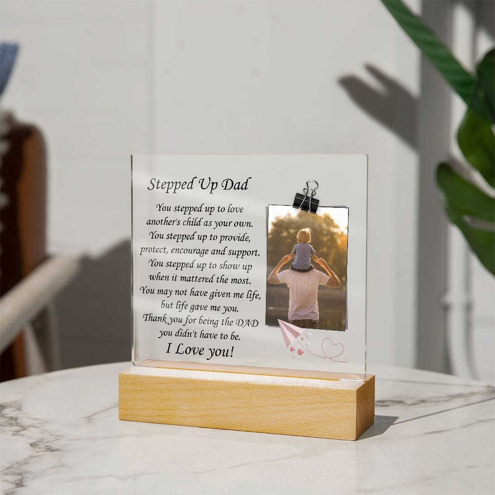 Personalize Acrylic Plaque, Personalize Gift for Stepdad, Custom Photo