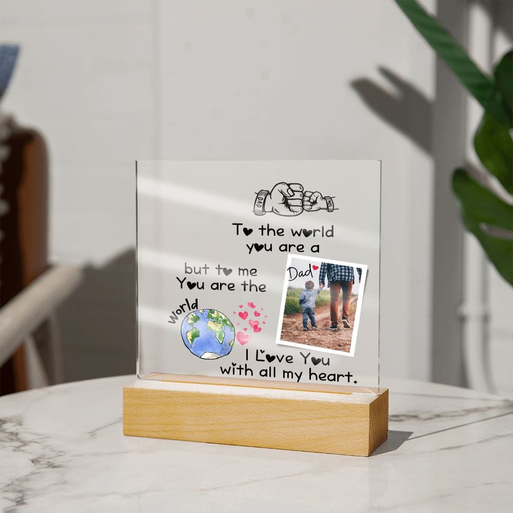 Personalize Acrylic Plaque, Customized Gift for Dad