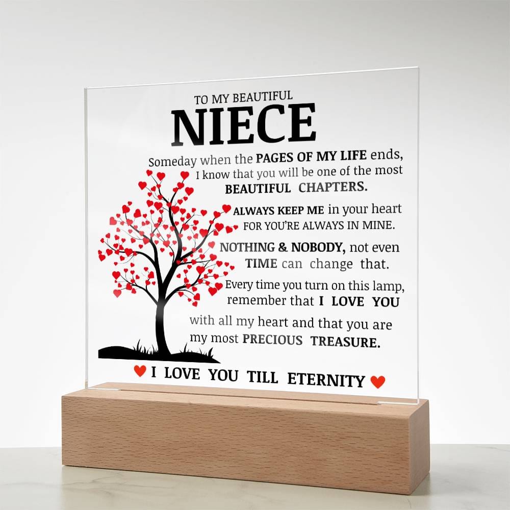 To My Beautiful Niece, You Are My Most Precious Treasure, Acrylic Plaque