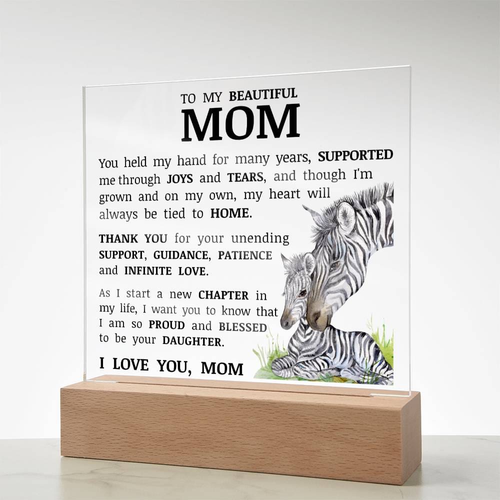 To My Beautiful Mom, Acrylic Plaque