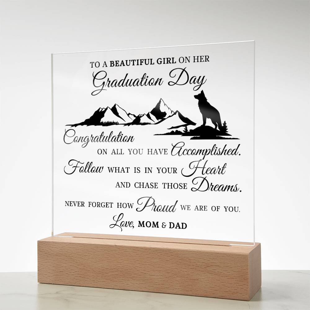 Graduation Gift for Her, Acrylic Plaque