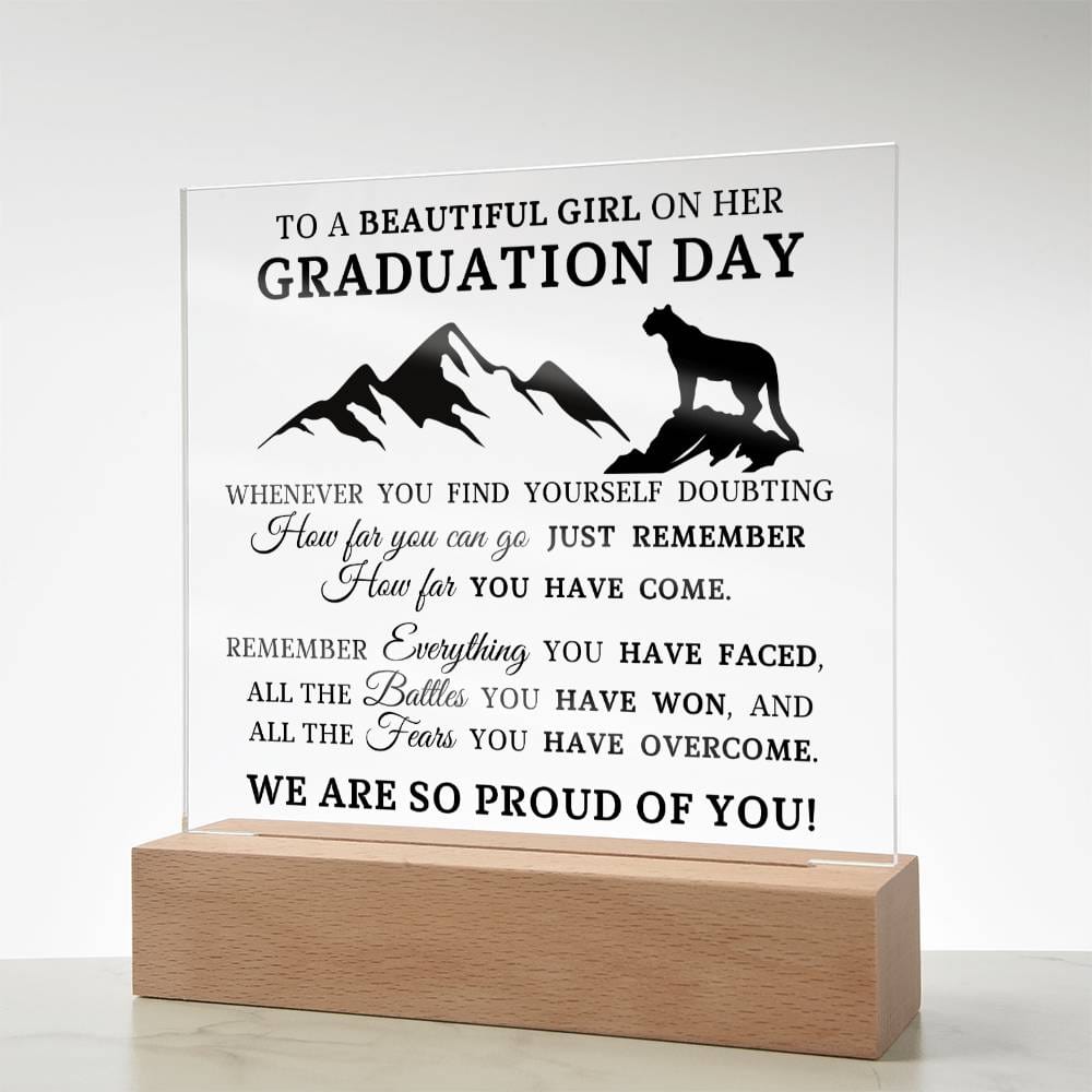 Graduation Gift for Her, Acrylic Plaque