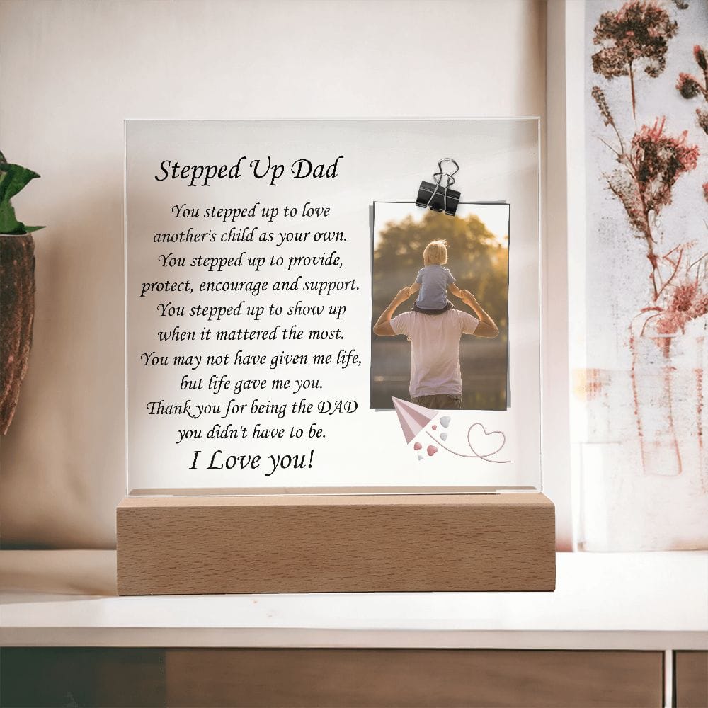 Personalize Acrylic Plaque, Personalize Gift for Stepdad, Custom Photo