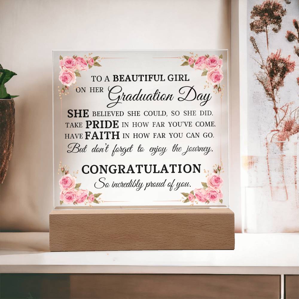 Graduation Gift, Acrylic Plaque, High School Graduation, College Graduation Gift for Her