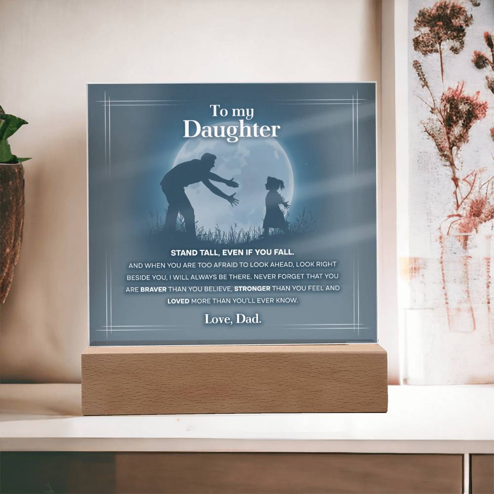 To My Daughter, Acrylic Square Plaque