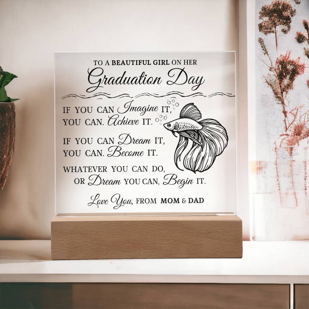Graduation Gift for Her, Acrylic Plaque