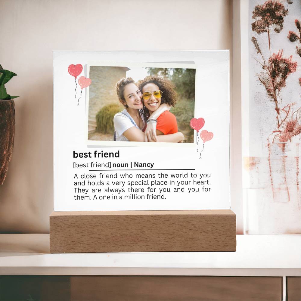 Customized Best Friend Plaque, Acrylic Square Plaque