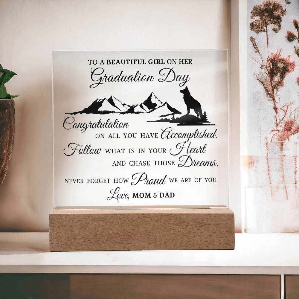 Graduation Gift for Her, Acrylic Plaque