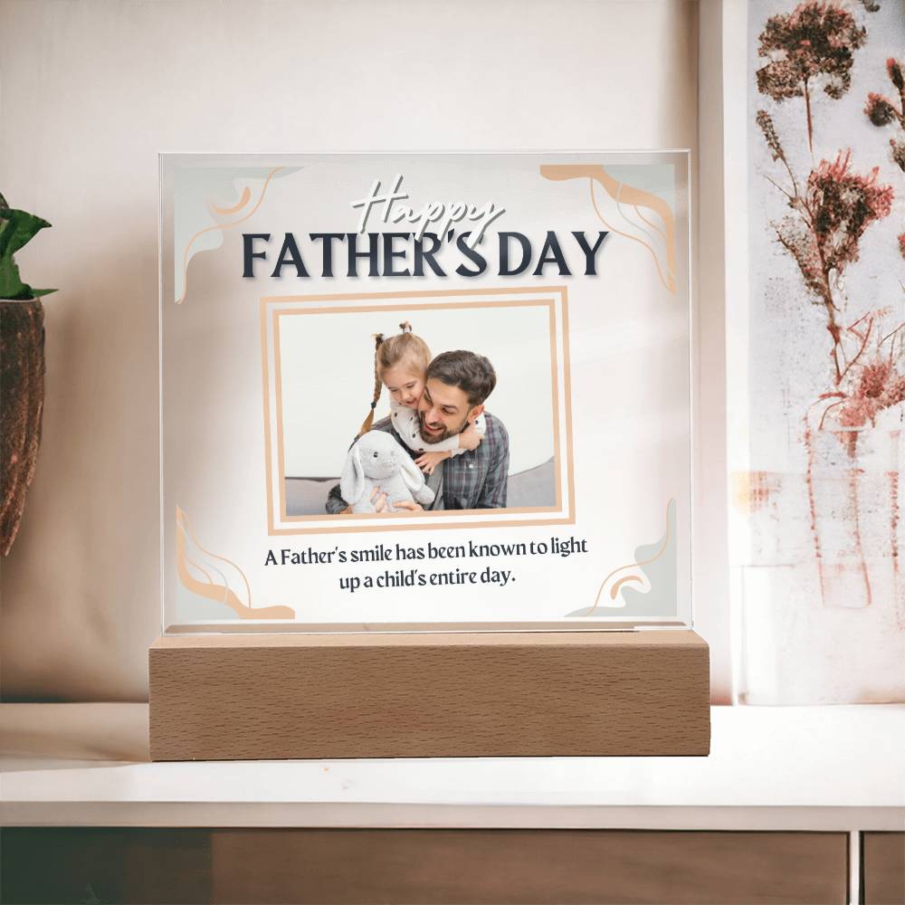 Happy Father's Day Gift, Acrylic Square Plaque