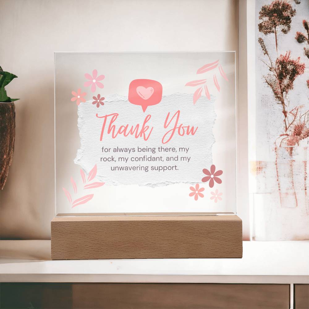Thank You Gift, Appreciation Gift, Acrylic Square Plaque, Unique Gift Idea for Mom Dad Mentor Best Friend Sister Brother
