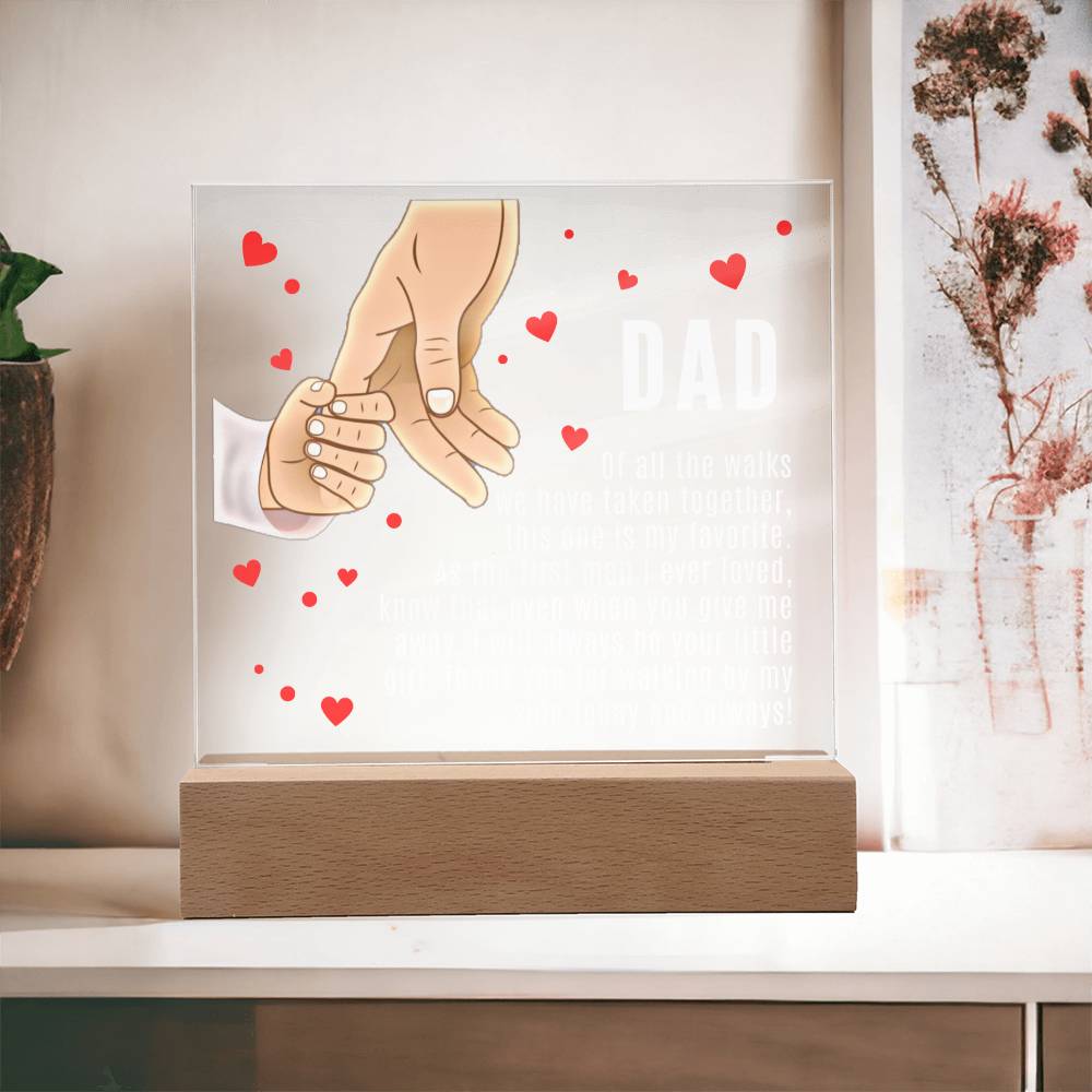 Dad Plaque, Acrylic Square Plaque, Gift for Father