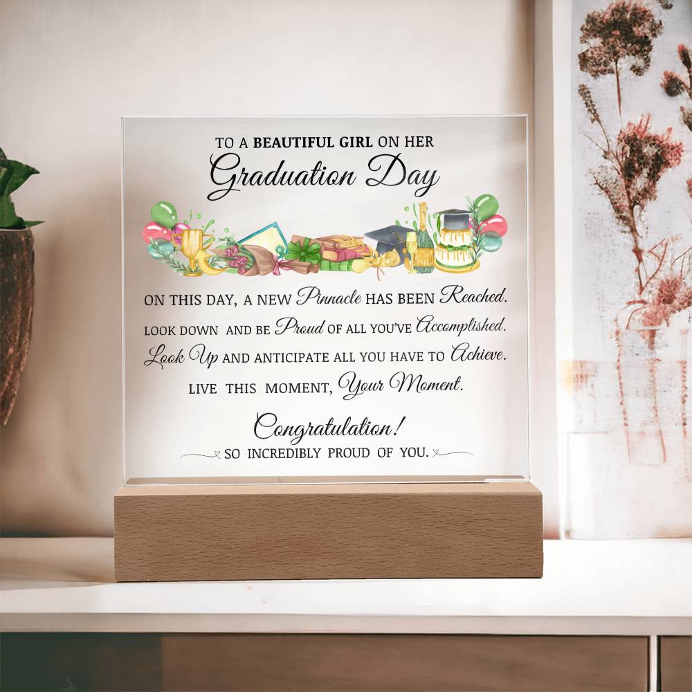 Graduation Gift for Her, Acrylic Plaque