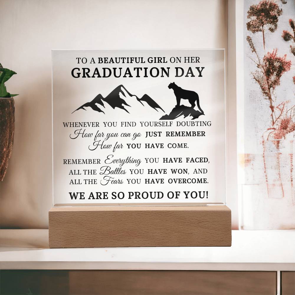 Graduation Gift for Her, Acrylic Plaque