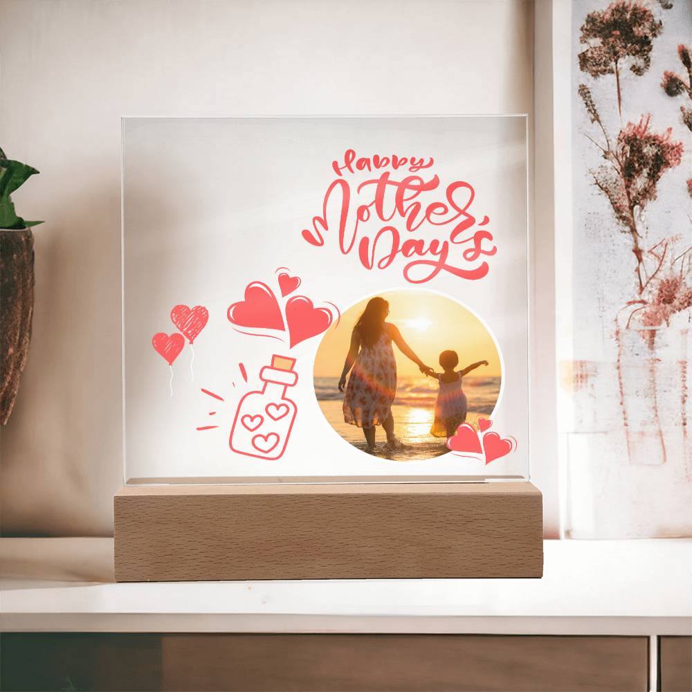 Happy Mothers Day Gift, Acrylic Square Plaque