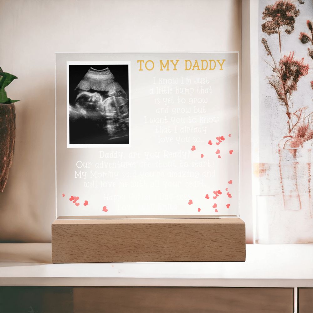 Sonogram Acrylic Plaque for Soon to Be Dad
