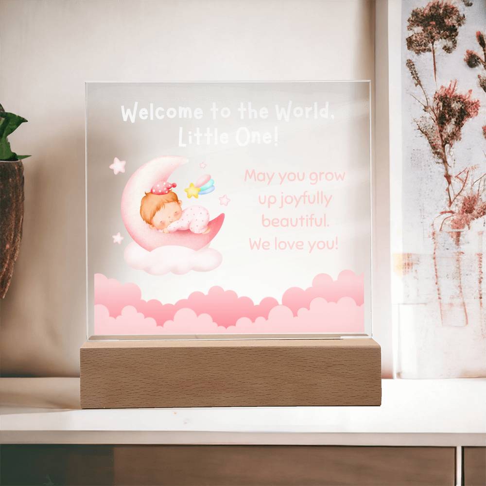 Baby Shower Gift, Acrylic Square Plaque, New Baby Gift, Pregnancy Gift, For New Parents, Unique Cute Presents for Newborn