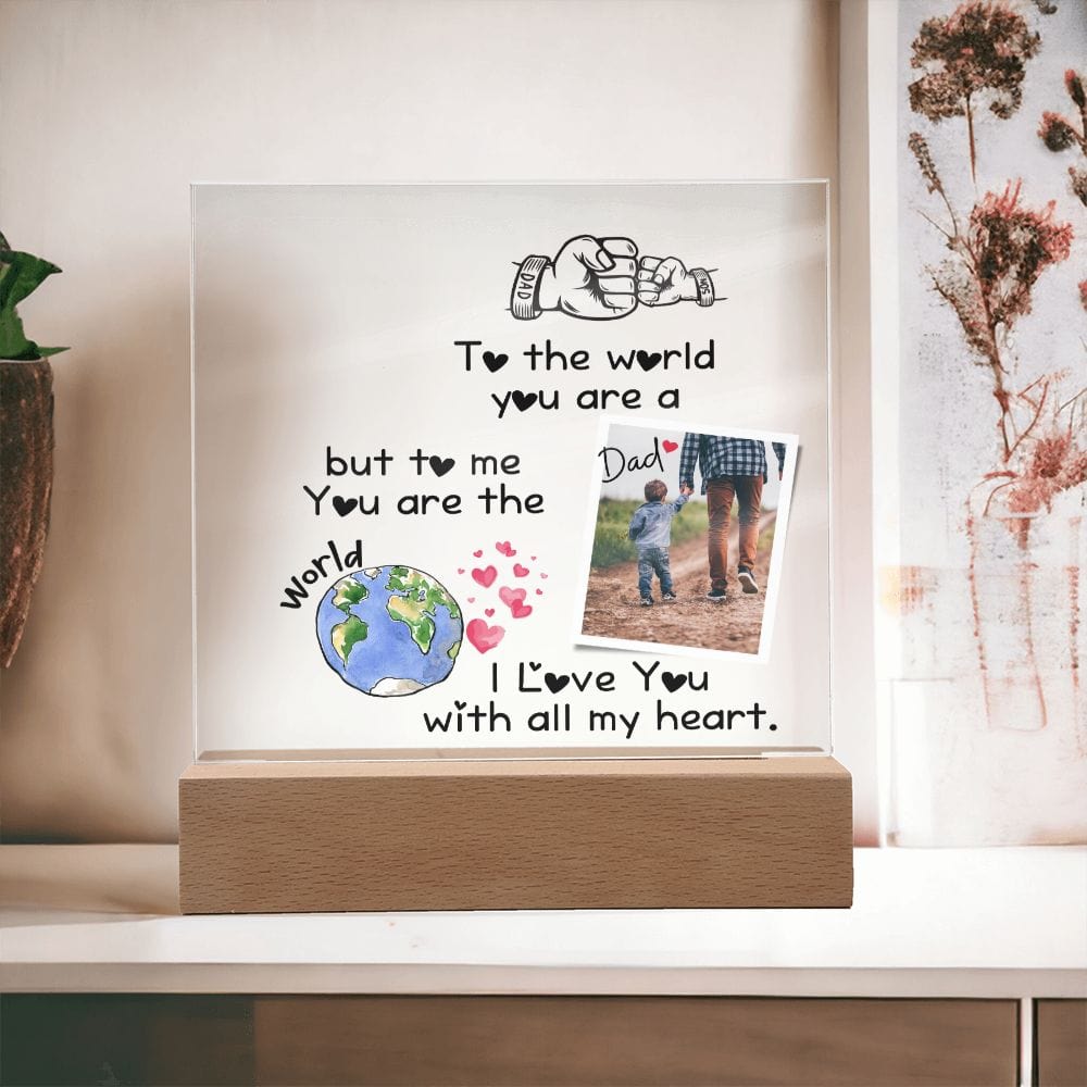 Personalize Acrylic Plaque, Customized Gift for Dad