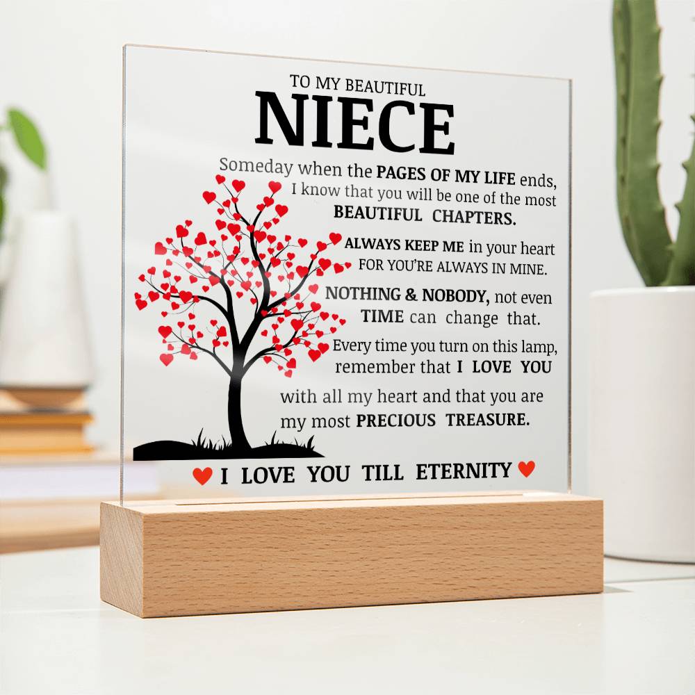 To My Beautiful Niece, You Are My Most Precious Treasure, Acrylic Plaque