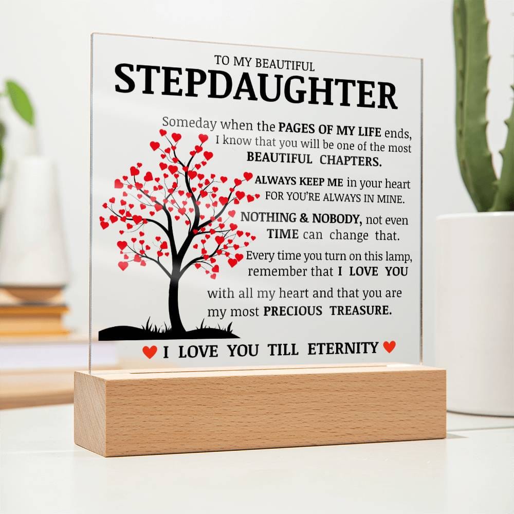 To My Beautiful Stepdaughter, You Are My Most Precious Treasure, Acrylic Plaque