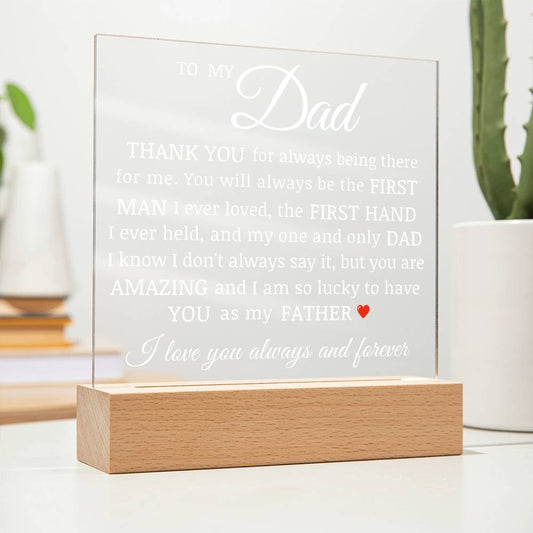 To My Dad, Acrylic Plaque