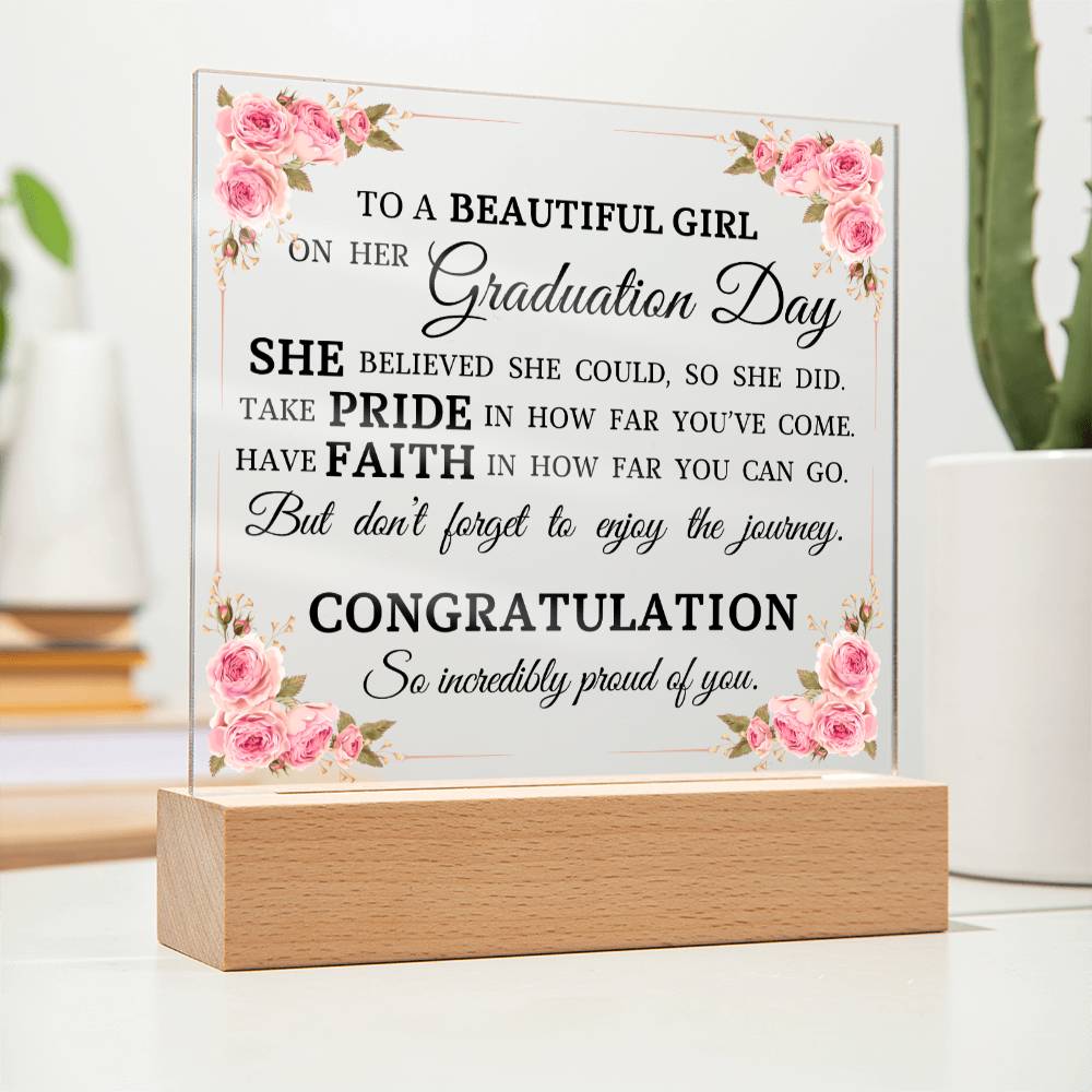 Graduation Gift, Acrylic Plaque, High School Graduation, College Graduation Gift for Her