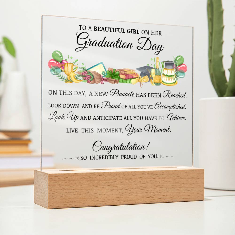 Graduation Gift for Her, Acrylic Plaque