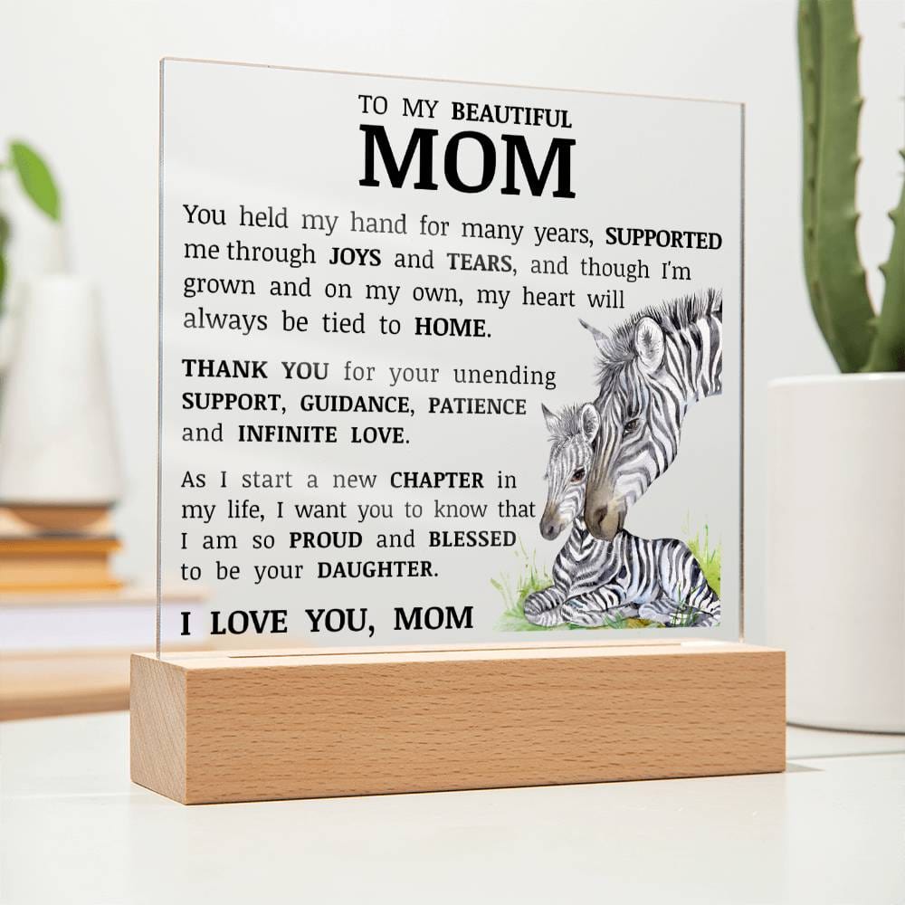 To My Beautiful Mom, Acrylic Plaque