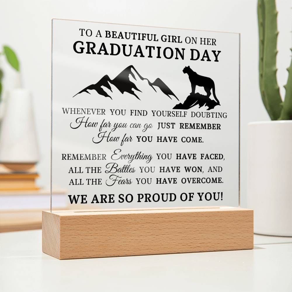 Graduation Gift for Her, Acrylic Plaque