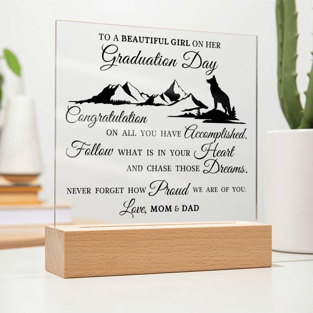 Graduation Gift for Her, Acrylic Plaque