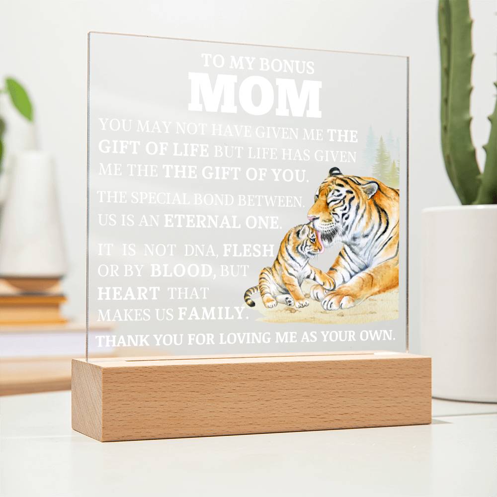 To My Bonus Mom "Gift of You" Acrylic Plaque