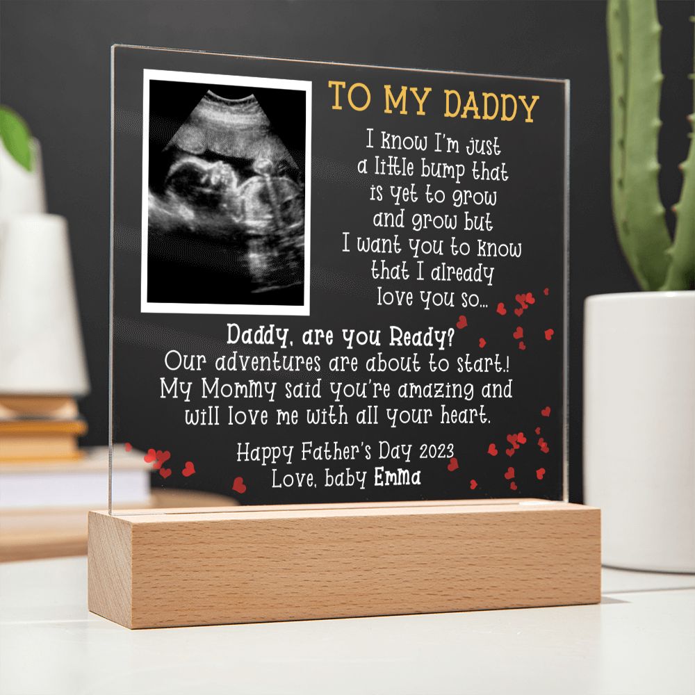 Sonogram Acrylic Plaque for Soon to Be Dad